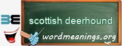 WordMeaning blackboard for scottish deerhound